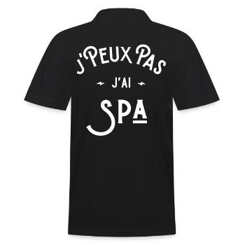 je peux pas j'ai spa idée cadeau humour citations - Polo Homme - noir - Dos - Kai (181cm)