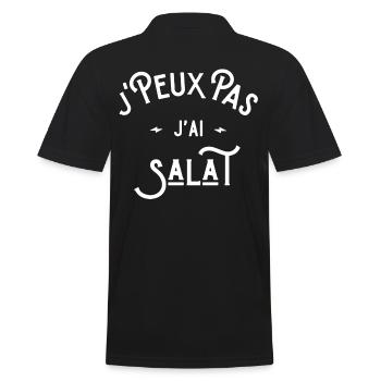 je peux pas j'ai salat idée cadeau humour muslim - Polo Homme - noir - Dos - Kai (181cm)