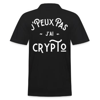 je peux pas j'ai crypto idée cadeau humour bourse - Polo Homme - noir - Dos - Kai (181cm)