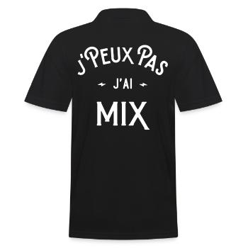 je peux pas j'ai mix idée cadeau humour dj - Polo Homme - noir - Dos - Kai (181cm)