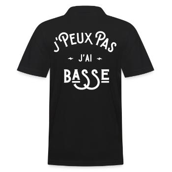 je peux pas j'ai basse idée cadeau humour musique - Polo Homme - noir - Dos - Kai (181cm)