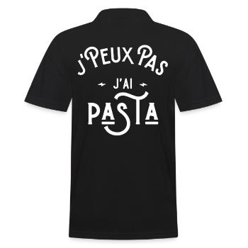 je peux pas j'ai pasta idée cadeau humour italien - Polo Homme - noir - Dos - Kai (181cm)