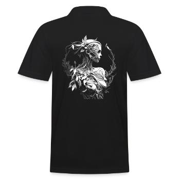 Surrealist upper body of a woman - Men's Polo Shirt - black - Back - Kai (181cm)
