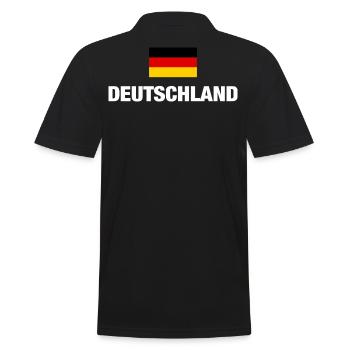 Germany German Flag Flag German Gift - Men's Polo Shirt - black - Back - Kai (181cm)