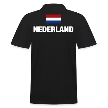 Hollande Pays-Bas Nederland drapeau Fan cadeau - Polo Homme - noir - Dos - Kai (181cm)