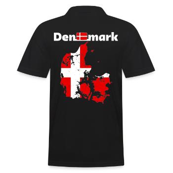 drapeau Danemark drapeau Danemark drapeau Danemark - Polo Homme - noir - Dos - Kai (181cm)