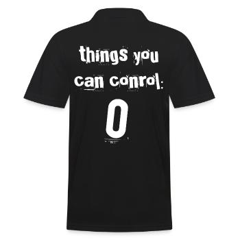 Zero control - Men's Polo Shirt - black - Back - Kai (181cm)