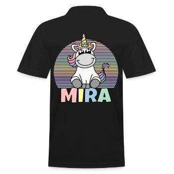 Nom de la licorne Mira - Polo Homme - noir - Dos - Kai (181cm)