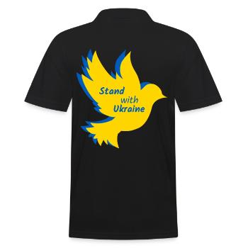 Ukraine Dove Drapeau de la Paix - Polo Homme - noir - Dos - Kai (181cm)