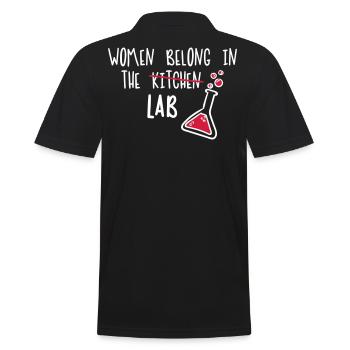 Women Belong in the Lab - Funny Science Girl - Polo Homme - noir - Dos - Kai (181cm)