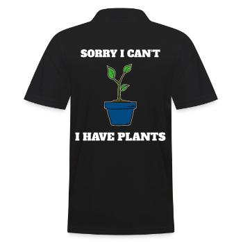 Désolé je ne peux pas avoir des plantes amateurs de plantes - Polo Homme - noir - Dos - Kai (181cm)