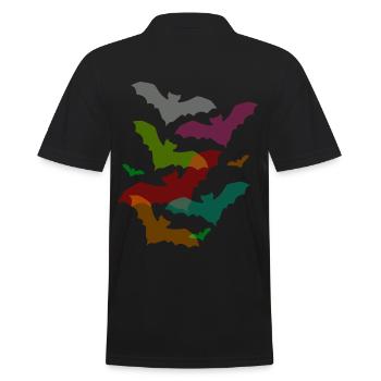 chauves-souris colorées pour Halloween - Polo Homme - noir - Dos - Kai (181cm)