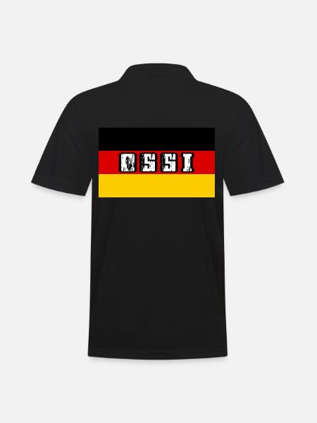 Ossi - Männer Poloshirt - Schwarz