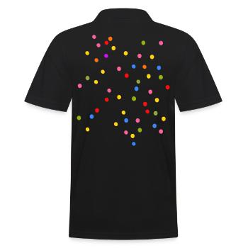 Confettis Carnaval Coloré - Polo Homme - noir - Dos - Kai (181cm)