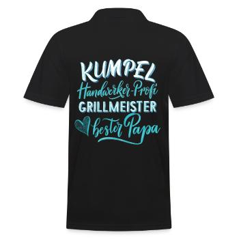 Bester Papa - Männer Poloshirt - Schwarz - Hinten - Kai (181cm)