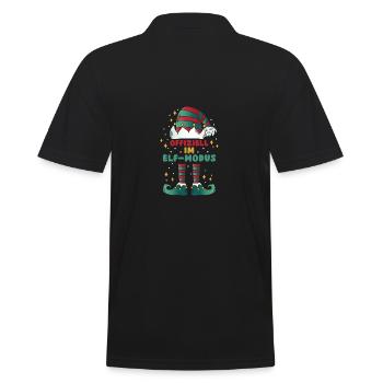 Weihnachtsmann Weihnachten Weihnachtsfest Elf - Männer Poloshirt - Schwarz - Hinten - Kai (181cm)