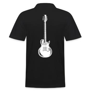 Electric Guitar Guitarist Guitar Design Guitar Playing - Men's Polo Shirt - black - Back - Kai (181cm)