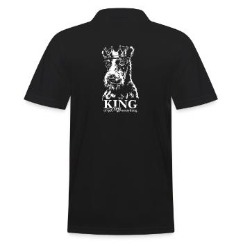 Foxterrier Roi de tout chien disant chiens - Polo Homme - noir - Dos - Kai (181cm)