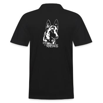 Aimé par un chien Malinois disant chien Wilsigns - Polo Homme - noir - Dos - Kai (181cm)