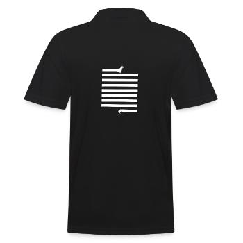 Daaaaaaachshund, Dackel, Hund, Hunde - Männer Poloshirt - Schwarz - Hinten - Kai (181cm)
