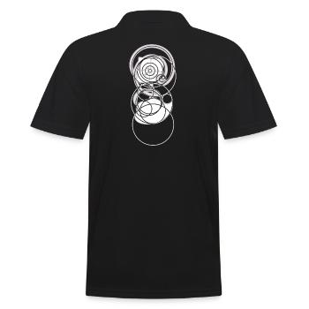 Bloom in balance – the Golden Ratio Flower - Men's Polo Shirt - black - Back - Kai (181cm)