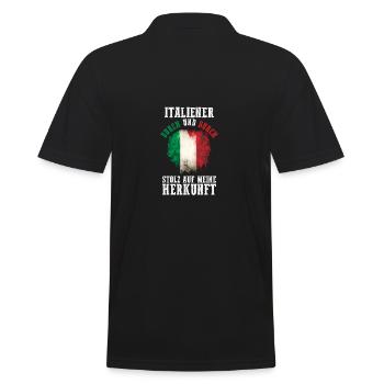 Italiener Italien - Männer Poloshirt - Schwarz - Hinten - Kai (181cm)