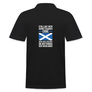 Scots Scottish Scotland - Men's Polo Shirt - black - Back - Kai (181cm)