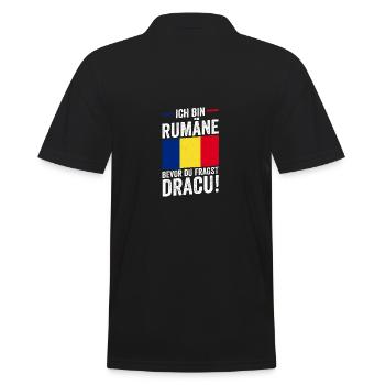 Roumain Roumanie Roumanie - Polo Homme - noir - Dos - Kai (181cm)