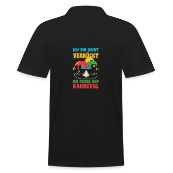 Karnevalskostüm Fasching Karneval - Männer Poloshirt - Schwarz - Hinten - Kai (181cm)
