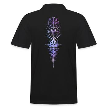 Symboles vikings Vegvisir Mythologie nordique - Polo Homme - noir - Dos - Kai (181cm)