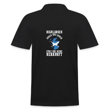 Scots Scottish Scotland - Men's Polo Shirt - black - Back - Kai (181cm)