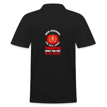 Gardener Tomato Farmer Garden - Men's Polo Shirt - black - Back - Kai (181cm)