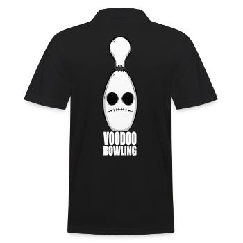 lustiges Bowling Shirt Sticker Pin Kegel Kegeln - Männer Poloshirt - Schwarz - Hinten - Kai (181cm)