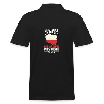Pole Polnisch Polen - Männer Poloshirt - Schwarz - Hinten - Kai (181cm)
