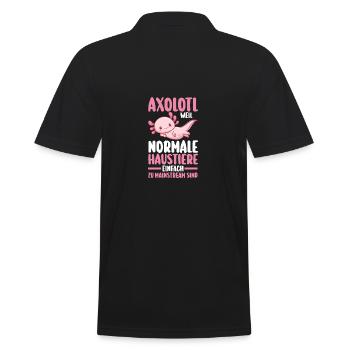 Axolotl - Men's Polo Shirt - black - Back - Kai (181cm)