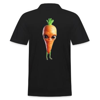 Scary carrot - Men's Polo Shirt - black - Back - Kai (181cm)