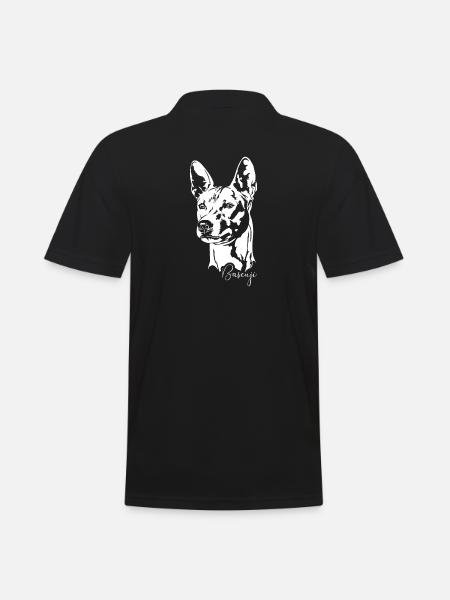 BASENJI Portrait Chien Portrait Chiens Wilsigns - Polo Homme - noir