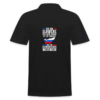 Slowenen Slowenien - Männer Poloshirt - Schwarz - Hinten - Kai (181cm)