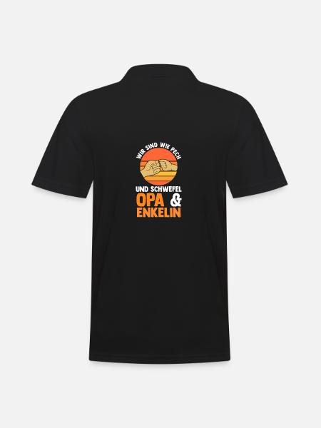Papi et petit-fils - Polo Homme - noir