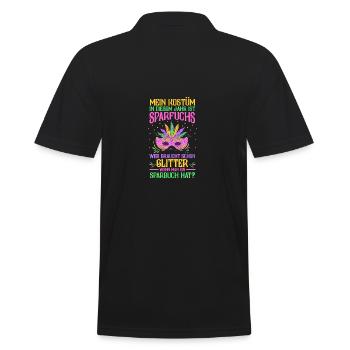 Karnevalskostüm Fasching Karneval - Männer Poloshirt - Schwarz - Hinten - Kai (181cm)