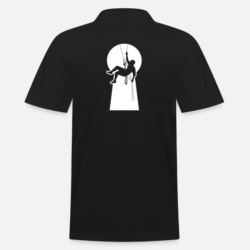 Climbing Abseiling Mountaineers Key Point - Men's Polo Shirt - black