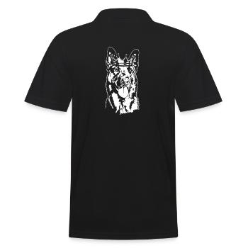 Belgian Malinois Crown Dogs Dog Wilsigns - Men's Polo Shirt - black - Back - Kai (181cm)