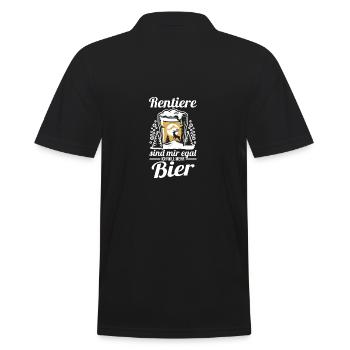Weihnachtsmann Weihnachtsfest Weihnachten Glühwein - Männer Poloshirt - Schwarz - Hinten - Kai (181cm)