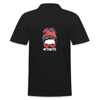 Darts Player Aunt Darts - Men's Polo Shirt - black - Back - Kai (181cm)
