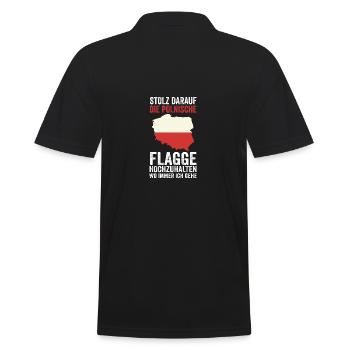 Pole Polnisch Polen - Männer Poloshirt - Schwarz - Hinten - Kai (181cm)