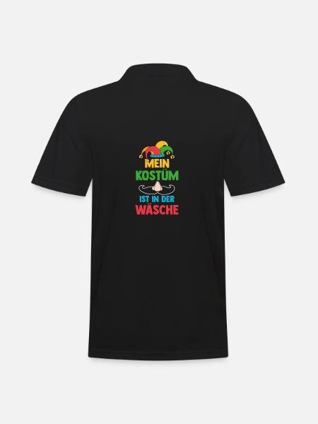 Karnevalskostüm Fasching Karneval - Männer Poloshirt - Schwarz