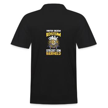 Karnevalskostüm Fasching Karneval - Männer Poloshirt - Schwarz - Hinten - Kai (181cm)