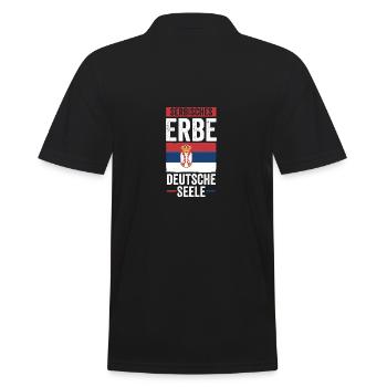 Serbe Serbe Allemagne Serbie - Polo Homme - noir - Dos - Kai (181cm)