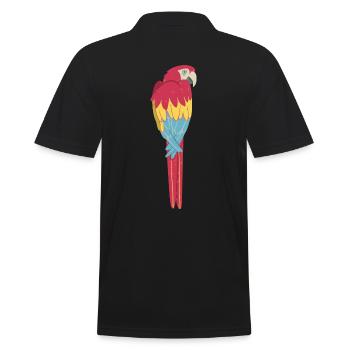 Macaw - Men's Polo Shirt - black - Back - Kai (181cm)