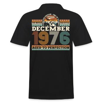Décembre Né en 1976 Cadeau de 46e anniversaire - Polo Homme - noir - Dos - Kai (181cm)